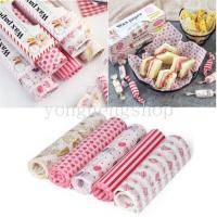 10/50pcs Wax Paper Food Wrapper Grease Papers Bread Sandwich Burger Fries Oilpaper Cake Dessert Pad Baking Tool Oil-proof Wrapping Paper