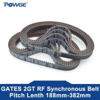 {RUIO} POWGE 2M 2MGT 2GT RF จับเวลา Synchronous เข็มขัด Pitch ความยาว188/200/202/204/220/250/286/302/382มม.กว้าง6มม.GT2ประตูปิด-Loop