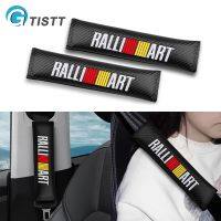 HOT GTISTT สำหรับ Ralliart คาร์บอนไฟเบอร์ ปลอกหุ้มเข็มขัดนิรภัย ที่หุ้มเข็มขัดนิรภัยรถยนต์ ปลอกเข็มขัดนิรภัย ที่หุ้มเข็มขัดนิรภัย รถยนต์อุปกรณ์ภายในรถยนต์ สำหรับ Mitsubishi Mirage G4 Attrage Strada Triton Lancer Xpander Outlander Pajero Mon