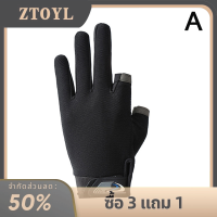 ZTOYL ถุงมือตกปลา2ชิ้นกันลื่นระบายอากาศได้ดีถุงมือปั่นจักรยานตกปลาฟิตเนสถุงมือตกปลาคาร์พถุงมือสวมสบาย