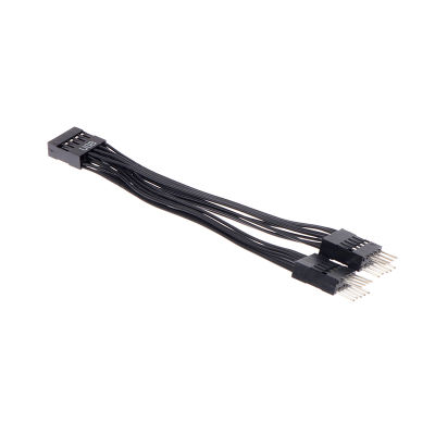 [aCHE] 1PC คอมพิวเตอร์เมนบอร์ด USB EXTENSION Cable 9 PIN 1 FEMALE TO 2 MALE Y Splitter