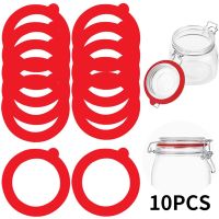 10pcs Silicone Replacement Gasket Airtight Rubber Seals Rings For Jar Lids For Food Storage Sealing Lids Glass Can Jars