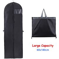 Wedding Dress Garment Bag Dust-proof Clothes Dust Cover Long Dress Suit Bags with Pocket Handle Clothes Storage Protective Bags Wardrobe Organisers