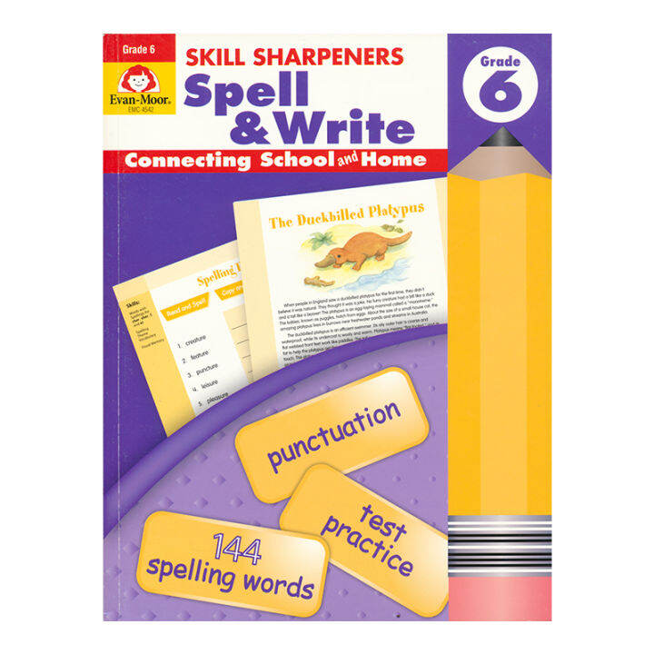 Evan moor skill sharpeners spell & write grade 6 spelling workbook