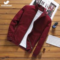 Fuguiniao/FGN ชายเสื้อแจ็คเก็ตเครื่องบินทิ้งระเบิด Casual ชาย Outwear Windbreaker เสื้อแจ็คเก็ตคอ Mens เบสบอล Slim Coats 5XL