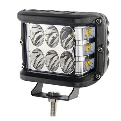 4นิ้ว Dual Side Shooter Off Road Strobe Light Bar ไฟ LED ทำงานไฟตัดหมอกสำหรับรถบรรทุกรถพ่วงเรือ SUV RV สีขาวทั้งหมด