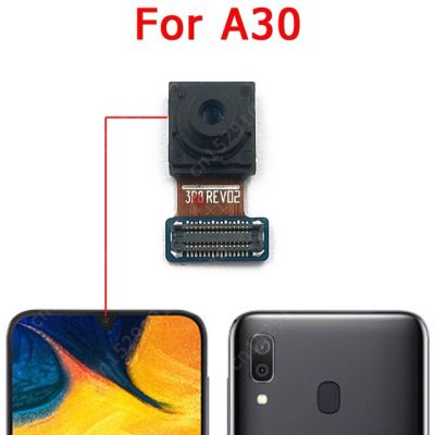 กล้องด้านหน้าด้านหลังสำหรับ Samsung Galaxy A30โมดูลกล้องเซลฟี่ A305หันหน้าไปทางหลักสายเคเบิลงอได้อะไหล่