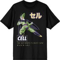 DBZ Cell Mens Black Crew Neck Tee