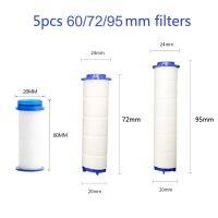 5 pcs  60/72/95mm long Universal Anti-limescale Water Purifying Replacement Shower Head Filter for Hard Water Showerheads