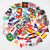 103050pcs World Countries Flags Maps Luggage Compartment Sticker Laptop Mobile Phone Case Flat Travel Account Pencil Girl