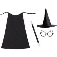 Kids Magician Role Play Costume Props Outfit Fancy Party Cape Hat Magic Wand s Tie Set Halloween Cosplay Costumes