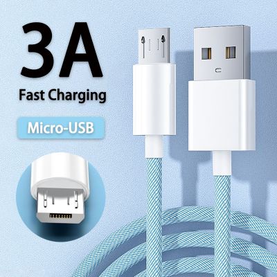 Colourful Weave 3A Fast Charging USB Micro Cable Data Cord For Samsung Xiaomi Redmi Huawei Honor Mobile Phones Charger USB Cable