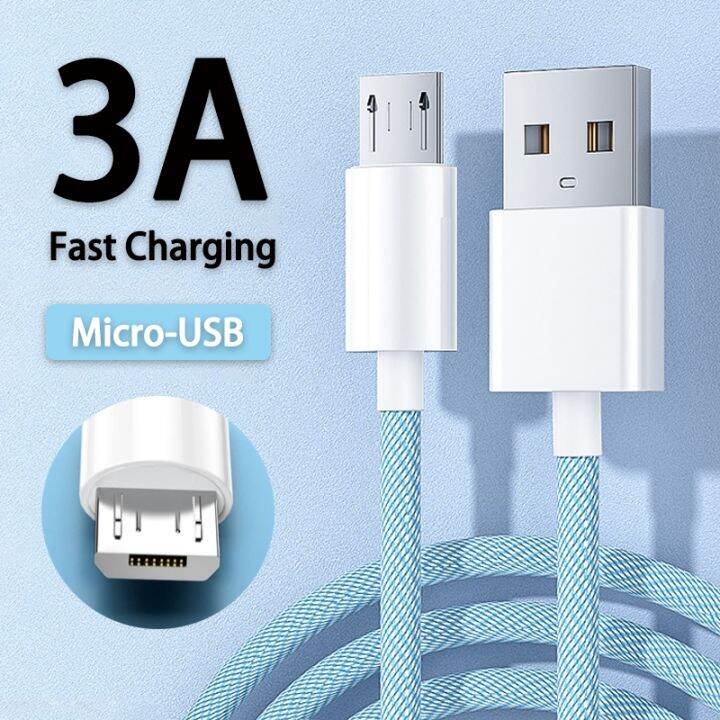 colourful-weave-3a-fast-charging-usb-micro-cable-data-cord-for-samsung-xiaomi-redmi-huawei-honor-mobile-phones-charger-usb-cable