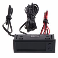 ขายดีนาฬิกาอเนกประสงค์แรงดันไฟฟ้าที่อุณหภูมิรถยนต์12V แบบ May08มิเตอร์วัดไฟ DC DIY