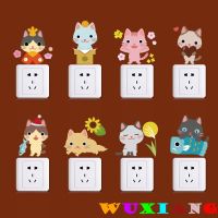 【wuxiang】สติกเกอร์ติดผนัง ลายการ์ตูนแมว 12 ชิ้น/ชุด