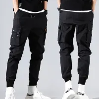 LiaoTai Men Plus ขนาดกางเกงลำลอง Hip Hop กางเกง Harem กางเกงแฟชั่น Sweatpants M-5XL