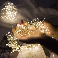 ZZOOI Outdoor Waterproof String Light LED Firecracker Fairy Light 8 Modes Xmas Tree Home Party Holiday Garden Decor USB/Battery D30