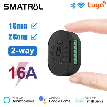 16A Mini Wifi Smart Switch Smart Home DIY Light Switches Module 2-way  Control, Work With Tuya Smart Life Alexa Alice Google Home