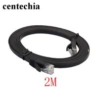 【♘COD Free Cas♘】 d7zaa4b Centechia เราเตอร์แพทช์ Cat6 Rj45ความเร็วสูงสายเคเบิลอีเทอร์เน็ต2เมตรสายไฟคอมพิวเตอร์สายเครือข่ายแลนเอเธอร์เน็ตแบน