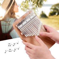 17-Key Thumb Piano Kalimba Camphorwood C Tone with Carry Bag Music Book Musical Scale Stickers Tuning Hammer Accompaniment Chain Tassel Decoration Finger Protector Musical Gift