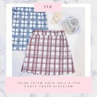 COD ❏✈✷ qafh47 ?Local Ready Stock? NFY A-Line High Waist Short Skirt Korean Women Style Casual Trendy Plaid 2021 Skirt Pendek Perempuan