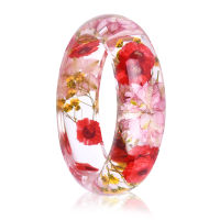 2019 New Dried Flower Resin celet Bangle Real Flower Inside of Bangle Jewelry Best Gifts for Women and Friends