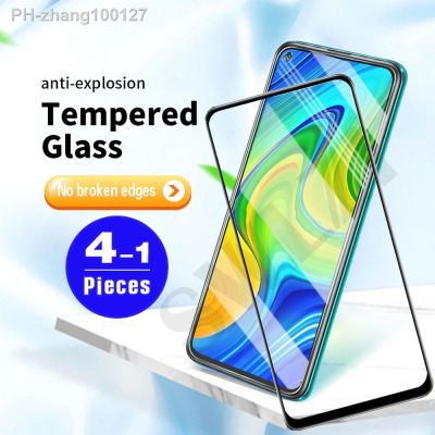 1-4Pcs 9D cover for Redmi Note 10 9 Pro Max 10S 9S 9T 8 8T 7 7S Tempered Glass redmi 10X Phone Screen Protector Protective Film
