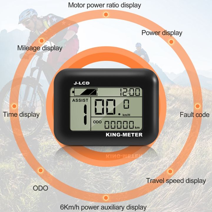 king-meter-j-lcd-display-electric-bike-instrument-monitor-e-bike-speeder-replacement-parts-panel-bafang-led-tft-kit