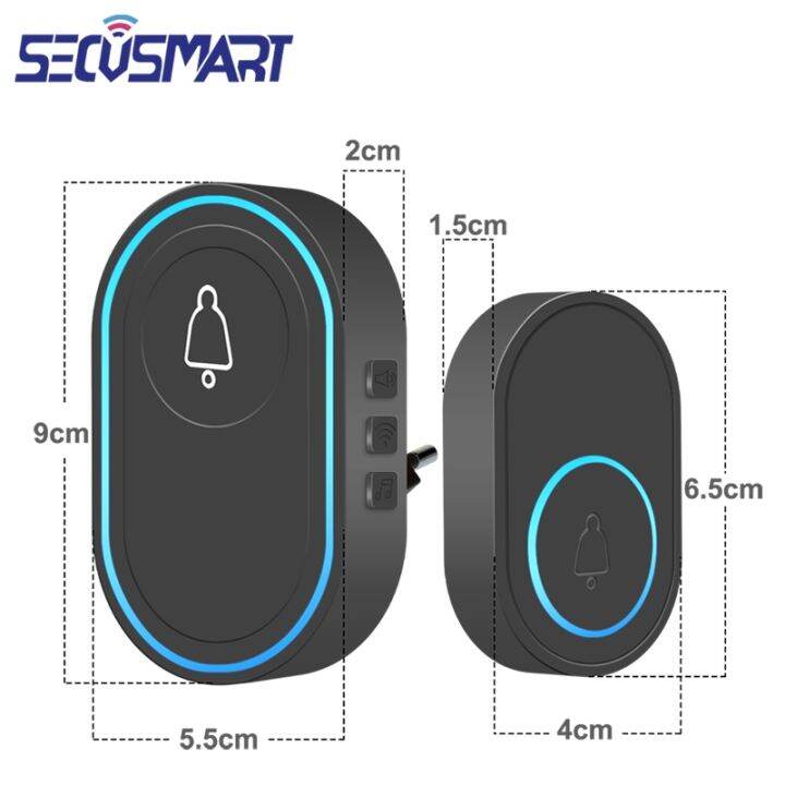 home-welcome-doorbell-intelligent-wireless-433mhz-doorbell-waterproof-300m-remote-eu-au-uk-us-plug-smart-door-bell-chime