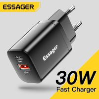 Essager USB Type C ที่ชาร์จความเร็วสูง30W QC PD 3.0พอร์ตคู่อะแดปเตอร์แบบพกพาขนาดเล็กพอร์ตสำหรับ Ipad 14 13 12เหมาะสำหรับ Xiaomi แท่นชาร์จผนังเร็ว