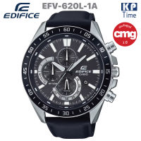 Casio Edifice นาฬิกาข้อมือผู้ชาย โครโนกราฟ สายหนังแท้ รุ่น EFV-620L-1A ของแท้ ประกัน CMG