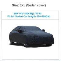 X Autohaux 490*180*160cm 3XL Red Black Breathable Outdoor Waterproof Dustproof Rain Snow Anti UV Heat Exterior Car Covers