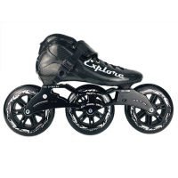 EUR size 30-44 Speed Inline Skates Carbon Fiber Comition Skate 3*125mm Street Racing Skating Patines Similar With Powerslide