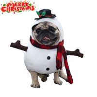 ZZOOI Christmas Pet Snowman Costumes Dog Fancy Dress Clothes for Small Medium Dogs New Year Christmas Pet Coat Chihuahua Clothing