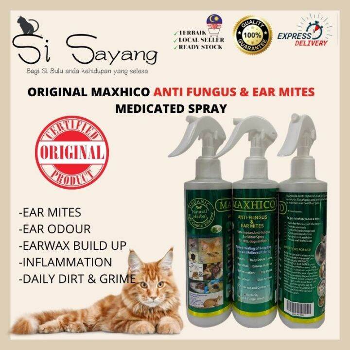 🔥READY STOCK🔥 ORIGINAL MAXHICO ANTI FUNGUS & EAR MITES MEDICATED SPRAY