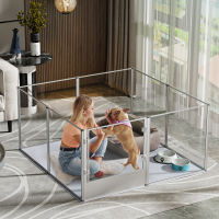 BingoPaw รั้วกั้นสุนัข Pet Playpen Dogs Cage with Waterproof Floor Mat คอกกั้นสัตว์ กรงหมา ที่กั้นสุนัข