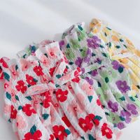 Flower Lantern Skirt Dog Clothes Kawaii Ruffle Bow Dress Small Dogs Clothing Cat Summer Thin Cute Korean Fashion Girl Pet Items Dresses