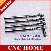 5pcs 3.175 * 17MM ขลุ่ยเดี่ยวเกลียวดอกคาร์ไบด์เอ็นมิลล์ ทังสเตนบิต เครื่องมือตัด CNC Router Bits เครื่องมือสําหรับงานไม้