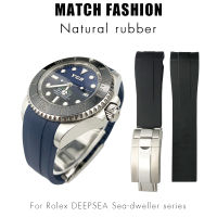 Rubber Strap 21mm 22mm Fit for Rolex DEEPSEA Sea-Dweller Submariner Blue Black Waterproof Sports Silicone Watch Strap Free Tools2023