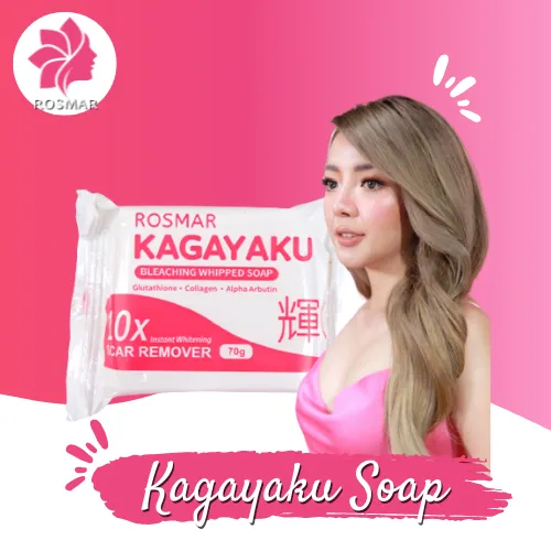 Rosmar Kagayaku Soap (Bleaching Soap, Condensada, Citrus Scent, Bubble Gum)  10x instant whitening With Glutathione Collagen