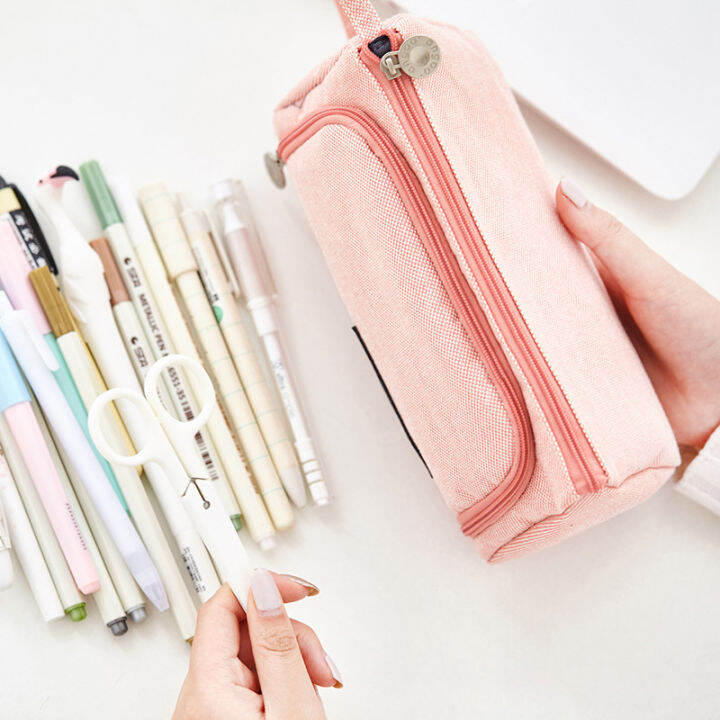 trendy-pencil-case-portable-pencil-storage-bag-zipper-storage-pencil-bag-office-stationery-organizer-pencil-case-with-large-capacity