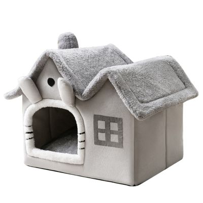 Sweet Cat Bed Warm Pet Tent COZY Kitten Lounger Cushions Cat House Tent Very Soft Small Dog Mat Bag Washable Cats Beds