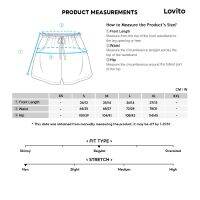 Lovito กางเกงขาสั้น เอวยางยืด ลายทาง สไตล์ลำลอง สำหรับฤดูร้อน L18D075 (สีฟ้า)