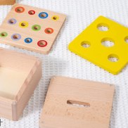 Montessori Object Permanence Box Shape Sorter Interactive Toy Kid