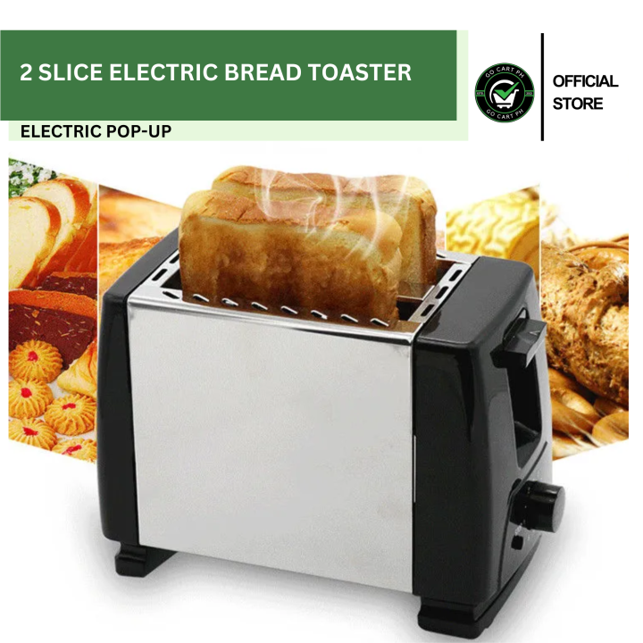 Bread Toaster Electric Popup 2 Slice Bread Toaster Breakfast N03 2