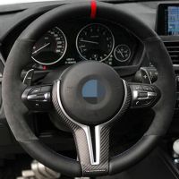 【YF】 Car Steering Wheel Cover Anti-Slip  Suede Leather For BMW M Sport 1 Series F20 M135i M140i M235i M240i X1 F21 F48 X2 F39 X3 F25