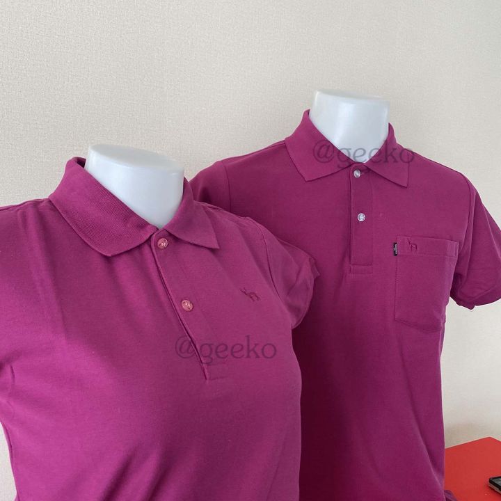 เสื้อโปโลสีม่วง-kaneko-tc-นุ่ม-สวมใส่สบาย-ทนทาน-ไม่ขึ้นขน-เสื้อคอปก-เป็นเสื้อตรากวาง-geeko-จากโรงงานผลิตโดยตรง