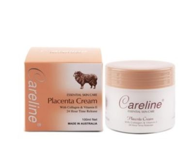 ครีมรกแกะออสเตรเลีย นำเข้าจากออสเตรเลีย Careline Placenta Cream with Collagen & Vitamin E 100ml (สีส้ม) รับประกันของแท้ 100%