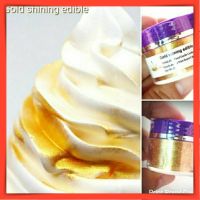 ➢ Food grade100% ผงทองประกายสว่าง ตกแต่งอาหาร ขนม เครื่องดื่ม เครื่องสำอางค์ Gold shining edible