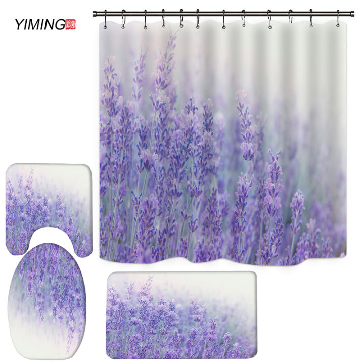 yiming-new-floral-fragrance-printing-bathroom-set-shower-curtain-bathroom-mat-toilet-cover-set-shower-curtain-home-decoration